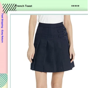 French Toast Junior Women's Two Tab Scooter Skirt Navy Uniform - Size 8 - Picture 1 of 3