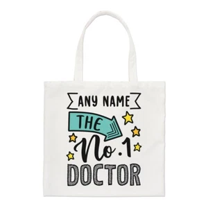Borsa tote personalizzata n.1 dottore regolare migliore del mondo fantastica grazie shopper - Foto 1 di 1