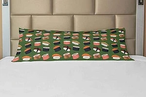 Ambesonne Sushi Body Pillow Case Zipper Cover 21" x 54" - New  - Picture 1 of 1