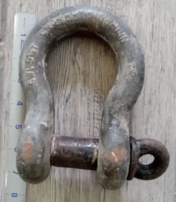 CROSBY WLL 9-1/2T SHACKLE CLEVIS 9-1/2 TON 1-1/8 SCREW PIN USA - Image 1 of 4