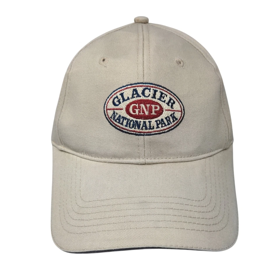 GNP Glacier National Park Strapack Sombrero Bronceado Talla Única Ajustable Bordado Foto 1 de 4