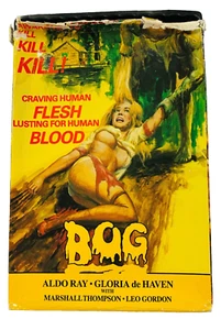 Bog VHS Large Cardboard Box AIR Cult Horror Film - Extremely Rare -BOX DAMAGE - Picture 1 of 7