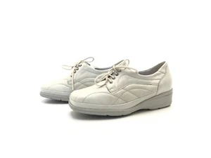 Waldläufer Damen Halbschuhe Schnürer Loafers Comfort Weiß Gr. 37 (UK 4) - Picture 1 of 8