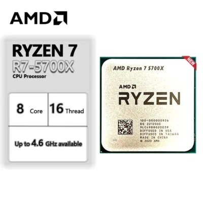 AMD R7 5700X Ryzen 7 5700X 3.4 GHz Eight-Core 16-Thread CPU 7NM L3=32M 100-00000 - Image 1 of 4