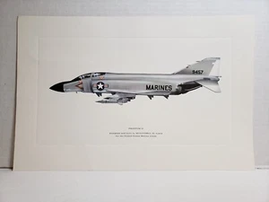 Vintage Lithograph US Marine Corps F-4 Phantom II McDonnell Douglas Corporation - Picture 1 of 22