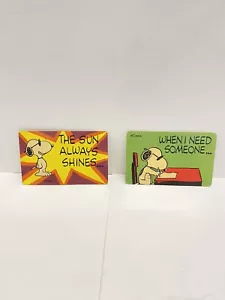 Vintage Peanuts Snoopy Woodstock Nachrichtenkarten - 2er-Set - Bild 1 von 4