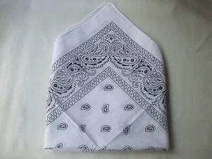 Weißes Bandana mit Paisleymuster Neu - Bild 1 von 2