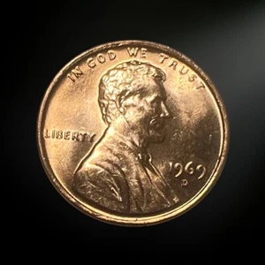 1969 D Denver Lincoln Memorial Penny Brilliant Uncirculated (BU) - Picture 1 of 2