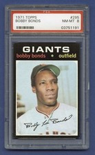 1971 BOBBY BONDS PSA 8 NM-MT TOPPS SAN FRANCISCO GIANTS DEAD CENETERED #295 RZC