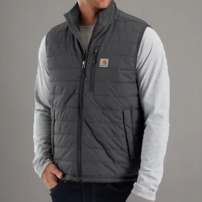 Carhartt Mens Rain Defender Mens Size XL Tall Insulated Nylon Vest -Shadow Grey - Image 1 of 2