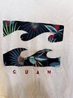T-shirt homme blanc logo tropical Billabong Guam taille L coupe de base