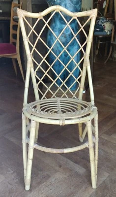 Chaise vintage en Rotin/mobilier vintage rotin/années1970/old rattan chair - Photo 1/4