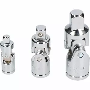 Universal Joint UJ’s Wobble Angle Socket Set 3pc 1/4" 3/8" and 1/2" Drive - Picture 1 of 3