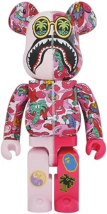 Medicom Toy BE@RBRICK Steven Harrington X BAPE SHARK 1000% PINK Bearbrick Japan - Picture 1 of 2