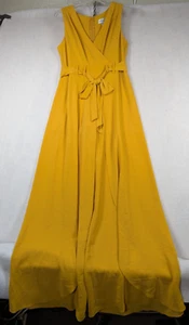 Premier Amour - Yellow - Women's Sleeveless - Open Leg Jumpsuit - Size: 6 - Picture 1 of 19