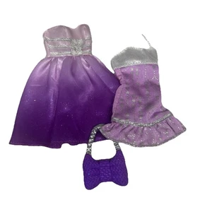Purple Glitter Barbie Outfit Accessories Included  - Picture 1 of 3
