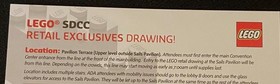 SDCC 2016 Exclusive Lego Cardstock 3pcs 4" by 6" NEW