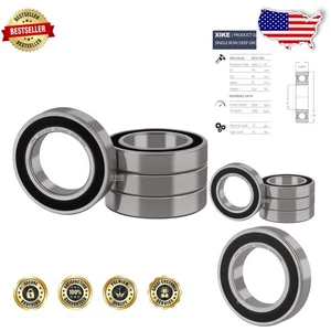 Double Rubber Seal Bearings 6010 2RS - Pre-Lubricated for Extreme Loads - Picture 1 of 9