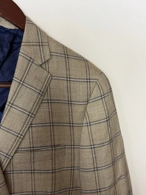 Hart Schaffner Marx Window Pane Silk Blend Sports Jacket Size 44 Short #204 - Image 1 of 4