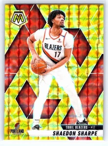 2024-25 Panini Mosaic #61 Shaedon Sharpe Reactive Yellow Mosaic Trail Blazers - Bild 1 von 2