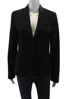 Женский блейзер Elie Tahari на одной пуговице куртка черная шерсть размер 6 - Изображение 1 из 4