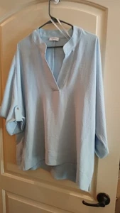 Calvin Klein Damen Bluse, himmelblau, 3/4 Ärmel - Bild 1 von 6