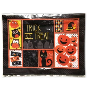 Happy Halloween "Trick or Treat" Placemats Set of 4 – Polyester, Washable – New - Picture 1 of 9