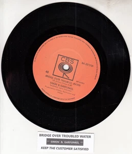 SIMON & GARFUNKEL Bridge Over Troubled Water 7" 45 record NEW + juke box strip - Bild 1 von 2