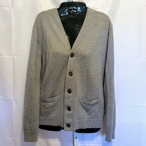 J.Crew 100% Merino Wool Slim Cardigan Gray Sweater Women M Pockets Button Front - Picture 1 of 7
