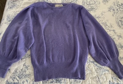 Cárdigan vintage Chaus años 80 lana de cordero angora manga globo talla M Foto 1 de 4