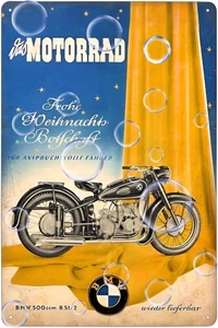 Metal sign - BMW 500ccm R51/2 motorcycle (period advertisement) - Bild 1 von 14