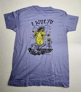 Vintage 1970's Hanes Mens Large Retro T Made in USA Under Colors Happy Shirts - Picture 1 of 9
