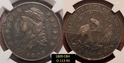 1809 Capped Bust Half Dollar NGC VF30 O-113 - Image 1 of 3