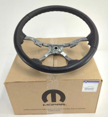 New OEM genuine Jeep Black Leather Steering Wheel 2002-2007 Liberty UR671X9AD - Image 1 of 4