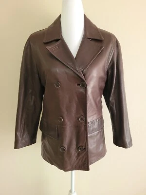 Chaqueta de Moto COACH Mujer Manga Larga Cuero Genuino Doble Pecho.Talla XS Foto 1 de 4