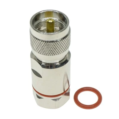 1X UHF PL 259 male Connector 1/2" Corrugated copper Standard Andrew Heliax Cable - Image 1 of 4