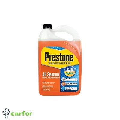 Líquido de lavadora Prestone 2 en 1 para todas las estaciones - 1 galón; todo el año, 0 ° descongelador + lavado a insectos Foto 1 de 4