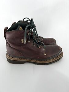 Georgia Giant Steel Toe Work Boots Womens 10 Brown Leather Lace Up Non Insulated
