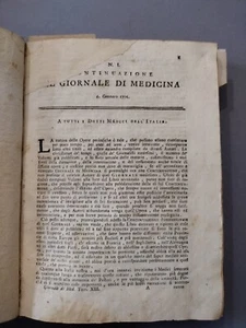 Raro Continuazione Giornale medicina Venezia Milocco 1776 rivista scientifica - Foto 1 di 15