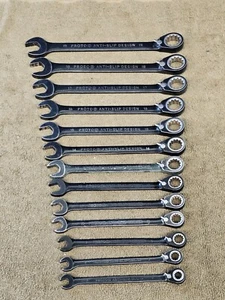 Proto Ratchet Ratcheting Combination Spline Wrench Set Metric 19mm to 7mm SCVM - Picture 1 of 18