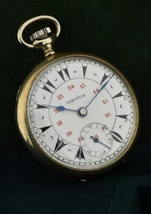 Reloj Bolsillo Vintage Virtus Otomano Hecho en Suiza 45mm - Imagen 1 de 9