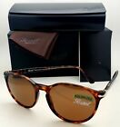 New PERSOL Sunglasses 3228-S 24/AN 53-18 Tortoise Frames Polarized Brown Lenses