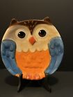 Owl Theme Colorful Decorative And Functional Earthenware Salad Plate