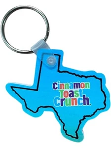 Canela Tostada Crujiente Cereal Estado de Texas Llavero Novedad TX Promo - Imagen 1 de 7