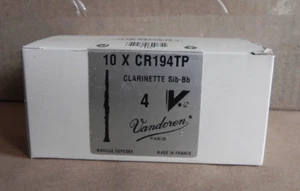 Vandoren 10 x CR194TP Clarinette/Clarinet Sib-Bb 4 V12 Wooden Reeds (Box of 10) - Picture 1 of 2