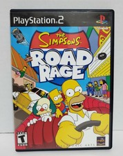 Simpsons Road Rage Sony PlayStation 2 2001 COMPLETE CIB PS2 Black Label Tested