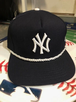 New York Yankees MLB Hall A Frame Rope Navy Blue Fitted Baseball Hat Cap Men's - Image 1 of 3