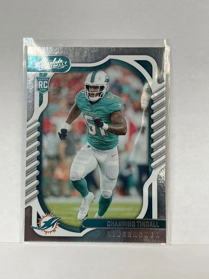2022 Panini Absolute Channing Tindall RC Rookie Miami Dolphins #152 - Image 1 of 2