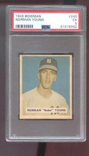 1949 Bowman #240 Norman Babe Young Bobby PSA 5 Graded Baseball Card MLB Yankees