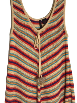 Tassel V-Neck Stripes Small Knit Top Heart N Crush - Image 1 of 4